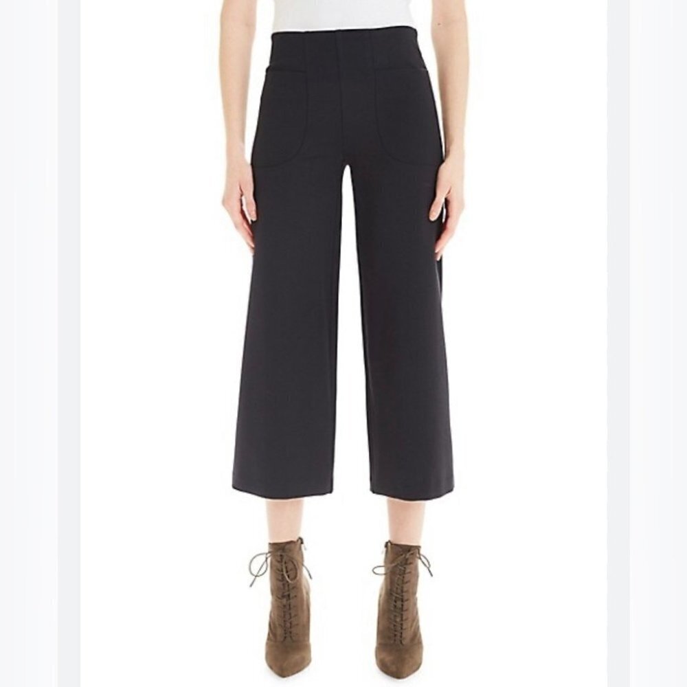 ** Super LiuLiu Black Moleskin Cropped Black Wide Leg Pants Size XS (Asian M)